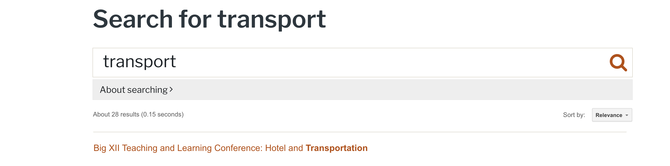 Screenshot of header menu with visual active status