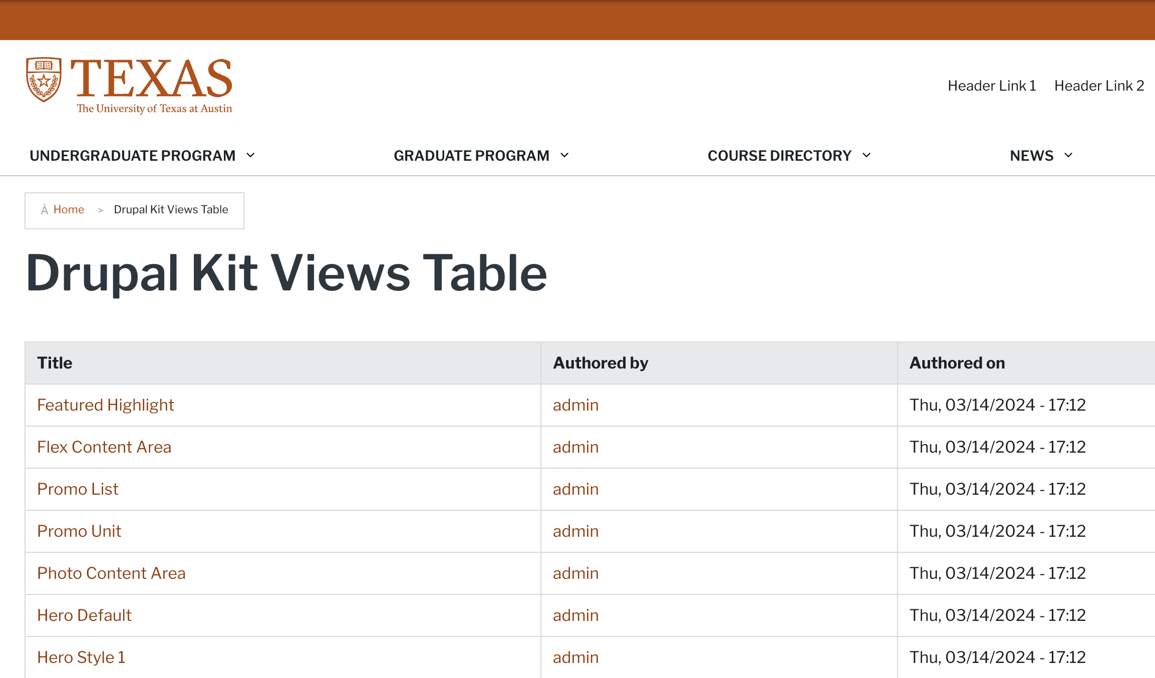 Stacked Profiles with image and headline.