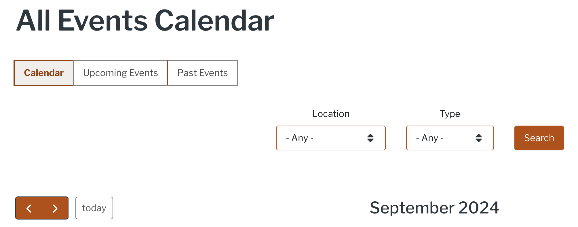 Screenshot of non-adjacent event filters
