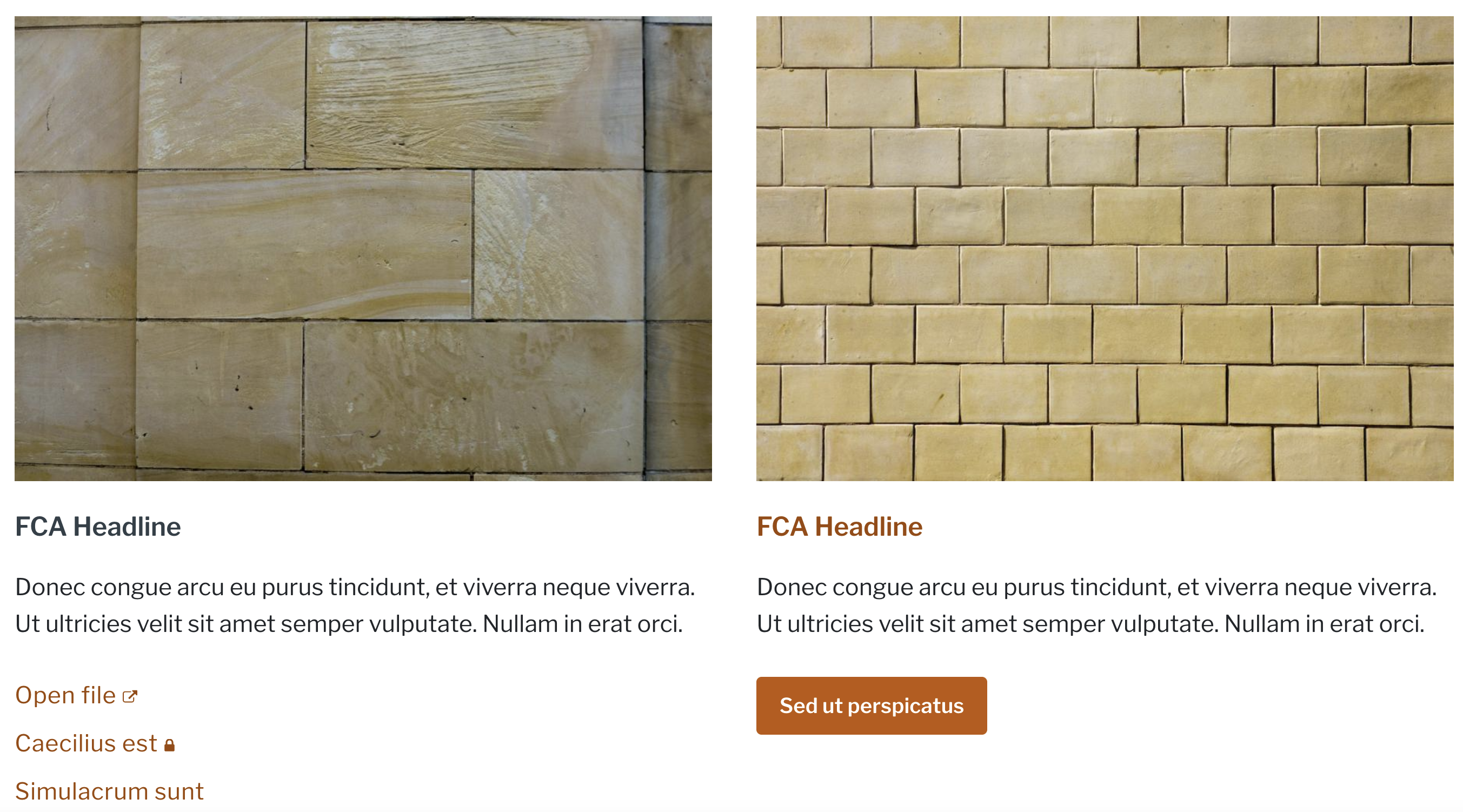 Flex Content Area examples