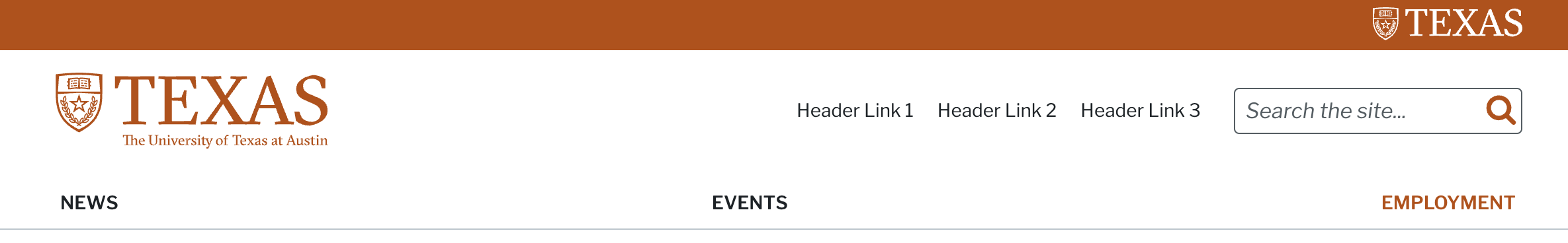 The main menu displayed with center alignment