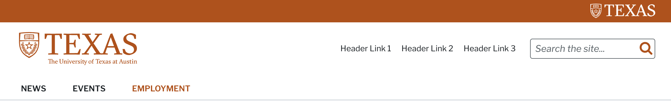 The main menu displayed with left alignment