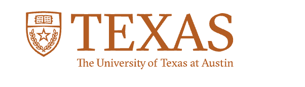 The word "TEXAS" with a shield on a white background